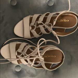 Coach lace up heels